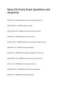 Navy CS Forms Exam Questions and Answers