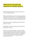 MN580 PRACTICE EXAM PAPER 2026 QUESTIONS WITH ANSWERS GRADED A&plus;