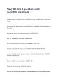 Navy CS test 5 questions with complete solutions