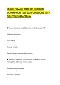 MN580 PRIMARY CARE OF CHILDREN EXAMINATION TEST 2026 QUESTIONS WITH SOLUTIONS GRADED A&plus;