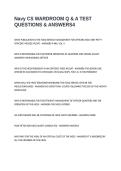 Navy CS WARDROOM Q & A TEST QUESTIONS & ANSWERS