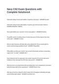 Navy CS2 Exam Questions with Complete Solutions