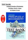 Test Bank for Lehninger Principles of Biochemistry 7th Edition &ndash; David L&period; Nelson &vert; All Chapters Included &vert; Instant PDF Download