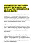 SCALED AGILE FRAMEWORK LEADING SAFE CERTIFICATION ACTUAL EXAM PAPER 2026 FULL QUESTION BANK AND DETAILED SOLUTIONS