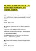 MULTIFAMILY HOUSING SPECIALIST ACTUAL EXAM PAPER 2026 QUESTIONS WITH ANSWERS GRADED A&plus;