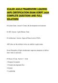 SCALED AGILE FRAMEWORK LEADING SAFE CERTIFICATION EXAM SCRIPT 2026 COMPLETE QUESTIONS AND FULL SOLUTIONS