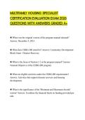 MULTIFAMILY HOUSING SPECIALIST CERTIFICATION EVALUATION EXAM 2026 QUESTIONS WITH ANSWERS GRADED A&plus;