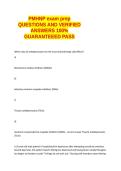 PMHNP exam prep QUESTIONS AND VERIFIED ANSWERS 100&percnt; GUARANTEEED PASS&period;