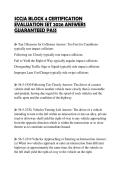 SCCJA BLOCK 4 CERTIFICATION EVALUATION SET 2026 ANSWERS GUARANTEED PASS