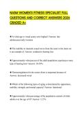 NASM WOMEN'S FITNESS SPECIALIST FULL QUESTIONS AND CORRECT ANSWERS 2026 GRADED A&plus;