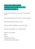 NTOA SWAT TEAM LEADER CERTIFICATION PAPER 2026 FULL SOLUTION GRADED A&plus;NTOA SWAT TEAM LEADER CERTIFICATION PAPER 2026 FULL SOLUTION GRADED A&plus;