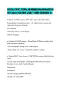 NTOA SWAT TEAM LEADER EXAMINATION SET 2026 SOLVED QUESTIONS GRADED A&plus;