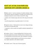 NCATT AET ACTUAL EXAM PAPER 2026 QUESTIONS WITH ANSWERS GRADED A&plus;