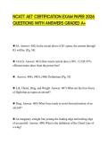 NCATT AET CERTIFICATION EXAM PAPER 2026 QUESTIONS WITH ANSWERS GRADED A&plus;