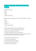 Primary Instructor Final Exam Correctly Verified