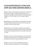 SCI 225 PATHOPHYSIOLOGY ACTUAL EXAM SCRIPT 2026 TESTED QUESTIONS GRADED A&plus;