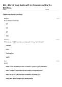 BCC &ndash; Block 2 Study Guide with Key Concepts and Practice Questions