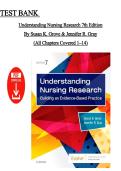 Test Bank for Understanding Nursing Research 7th Edition &ndash; Susan K&period; Grove & Jennifer R&period; Gray &vert; Chapters 1&ndash;14 &vert; Instant PDF Download