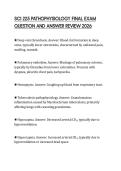 SCI 225 PATHOPHYSIOLOGY FINAL EXAM QUESTION AND ANSWER REVIEW 2026