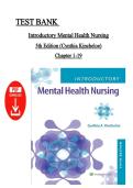 Test Bank for Introductory Mental Health Nursing&comma; 5th North American Edition &ndash; Cynthia Kincheloe  &lpar;Chapters 1&ndash;19&rpar; &vert; Instant PDF Download