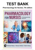 Test Bank for Pharmacology for Nurses&comma; 7th edition by Michael P&period; Adams