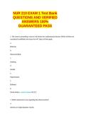 NUR 210 EXAM 1 Test Bank QUESTIONS AND VERIFIED ANSWERS 100&percnt; GUARANTEED PASS