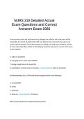 NURS 210 Detailed Actual Exam Questions and Correct Answers Exam 2026