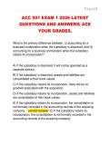 ACC 501 EXAM 1 2026 LATEST  QUESTIONS AND ANSWERS&vert; ACE  YOUR GRADES&period; 
