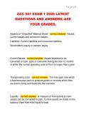 ACC 501 EXAM 1 2026 LATEST  QUESTIONS AND ANSWERS&vert; ACE  YOUR GRADES&period; 