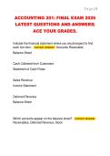 ACCOUNTING 201&colon; FINAL EXAM 2026  LATEST QUESTIONS AND ANSWERS&vert;  ACE YOUR GRADES&period;