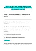 CFCI ACTUAL EXAM 2026 &vert; Complete Questions & Solved Answers &vert; Certified Food Code Consultant &vert; Prep Made Easy &vert; Pass Guaranteed - A&plus; Graded