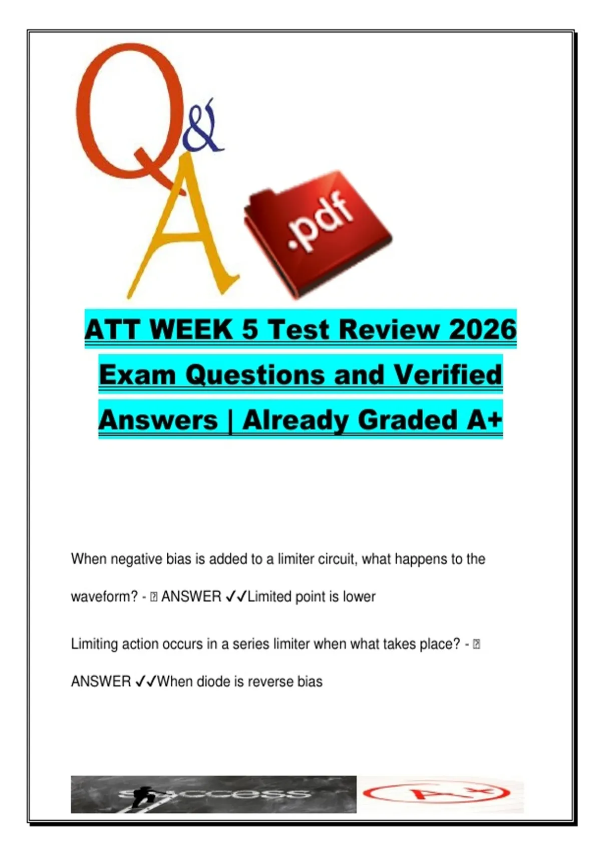 ATT Electronics Week 5 Test Review (ATT-ELX 2026) – 35 Questions on ...
