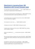 Electrical Licensing Exam Questions with 100&percnt; Correct Answers &vert; Latest Version &lpar;2026&rpar; Expert Verified
