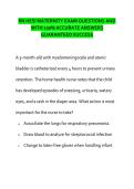 RN HESI MATERNITY EXAM QUESTIONS AND  WITH 100&percnt; ACCURATE ANSWERS  GUARANTEED SUCCESS 