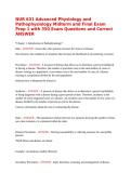 NUR 631 Advanced Physiology and Pathophysiology Midterm and Final Exam Prep 1 with 350 Exam Questions and Correct ANSWER