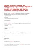 NUR 631 Advanced Physiology and Pathophysiology Final Exam Prep Test Bank 2 with 200 Exam Questions and Correct Answers with Rationales&sol; GCU NUR 631 Latest Final Exam Prep Test Bank &lpar;New&excl;