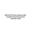 HESI Exit PN Practice Questions 2026&colon; Complete Practical Nursing Exam Preparation Guide 