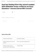 Nocti test Welding EXAM fully solved & updated 2025-2026&lpar;latest version verified for accuracy&rpar; &lpar;Questions &plus; Answers&rpar; Solved 100&percnt; Correct&excl;&excl;