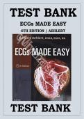 Test bank for Pocket Guide for ECGs Made Easy 6th Edition with test questions and answers graded A&plus;