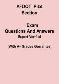 AFOQT 2026 Pilot Section Test &ndash; Practice Questions & Study Guide