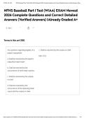 NFHS Baseball Part I Test &lpar;WIAA&rpar; EXAM Newest 2026 Complete Questions and Correct Detailed Answers &lpar;Verified Answers&rpar; &vert;Already Graded A&plus;