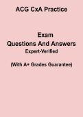 ACG CxA Exam Practice &ndash; Certification Study Guide & Practice Questions