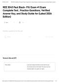 REE 3043 Paul Black- FIU Exam &num;1 Exam Complete Test &comma; Practice Questions&comma; Verified Answer Key&comma; and Study Guide for &lpar;Latest 2026 Edition&rpar;