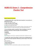 NURS 612 Exam 2 &ndash; Comprehensive  Practice Test 