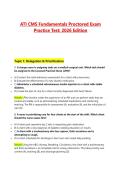 ATI CMS Fundamentals Proctored Exam  Practice Test&colon; 2026 Edition