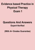 Evidence-Based Practice in Physical Therapy Exam 1 &ndash; Study Guide & Practice Questions