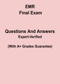 EMR Final Exam &ndash; Emergency Medical Responder Practice & Study Guide