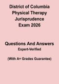 District of Columbia Physical Therapy Jurisprudence Exam 2026 &ndash; Study Guide & Practice Questions