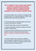 RN ATI COMMUNITY HEALTH PROCTORED NEWEST  2026 ACTUAL EXAM &vert;&vert;VERIFIED EXAM&excl;&excl;&vert;&vert;&lpar;3  VERSIONS&rpar; COMPLETE 200 QUESTIONS AND  CORRECT DETAILED ANSWERS &lpar;VERIFIED  ANSWERS&rpar; &vert;ALREADY GRADED A&plus;&vert;&vert;NEWEST EXAM&excl;&excl; 