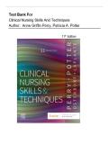 Test Bank For Clinical Nursing Skills and Techniques&comma; 11th Edition &lpar; Potter&comma; perry &comma; 2025&rpar; All Chapters 1-43 &vert; Latest Edition